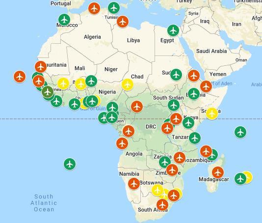 افريقيا2 قائمة الدول الافريقية التي أستأنفت الحركة الجوية عقب كورونا