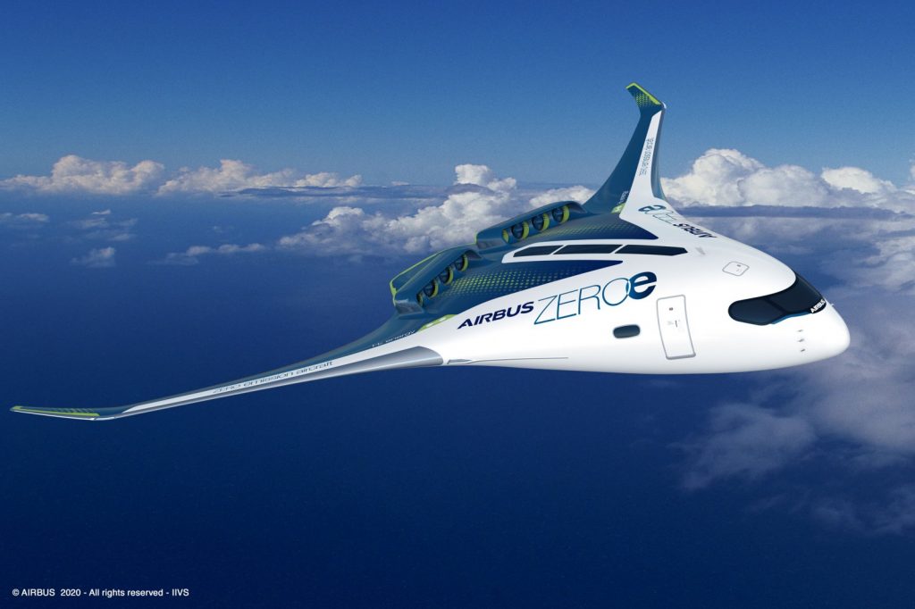 AirbusZEROe Blended Wing Body Concept 1 إيرباص تكشف النقاب عن أول طائرة ذات مفهوم صفر انبعاثات