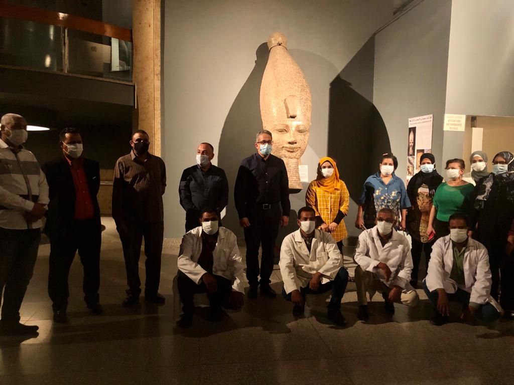 IMG 20200911 WA0008 العناني : ١٠٠٠ تمثال أوشابتي توابيت تعرض بمتحف الأقصر وزيارة المتدربين ببرنامج "سفراء السياحة"