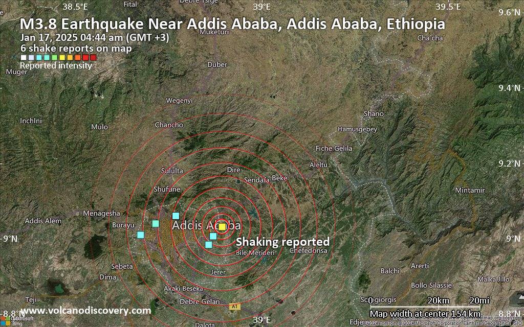 quakemap sat 10210122 زلزال جديد بقوة 4.9 يضرب إثيوبيا صباح اليوم ليرتفع الإجمالي الي 491 بدرجات مختلفة